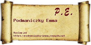 Podmaniczky Emma névjegykártya